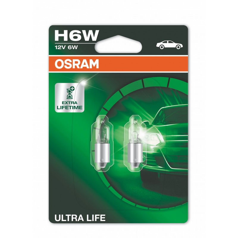 2x Osram H6W Ultra Life 12v...