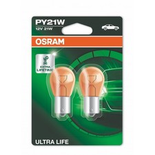 2x Osram PY21W (581) Ultra Life 12v 21w Bulbs MAIN