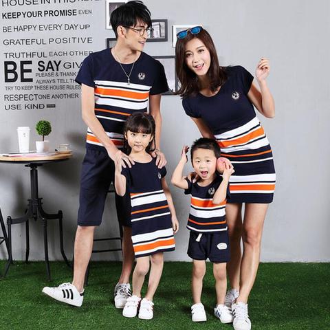 Family Look Striped Summer ...