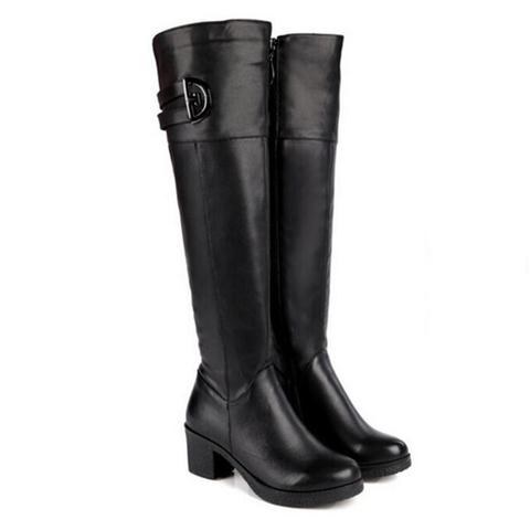 Women Knee High Boots Autum...