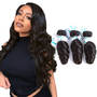  10A Loose Wave Hair 3 Bundles Natural Color 100% Human Hair Weave Non-Remy Hair 