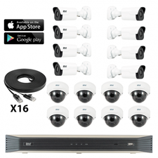 4k commercial ip camera system-8 Fixed Dome/ 8 Fixed Bullet