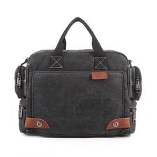 New Vintage Canvas Handbag Shoulder Bag Men Patchwork Leather Messenge – B4 Bag World