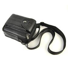 Men Genuine Leather Small Shoulder Bag Practical Mobile Cellphone Orga – B4 Bag World