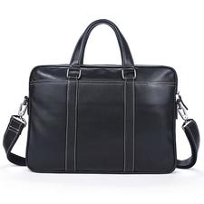 WESTAL Simple Briefcases Business Men Briefcase Bag Genuine Leather La – B4 Bag World