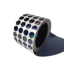 500 Tamper Evident Holographic Bright Black Security Round Label Seal Sticker, Round/ Circle 0.5" diameter (13mm)