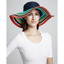 kate spade new york striped straw sun hat - Neiman Marcus