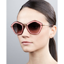 Miu Miu Pentagon Sunglasses, Brown/Pink - Neiman Marcus