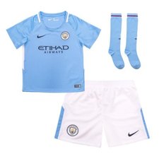 2017-18 Manchester City Home Kids Full Kit