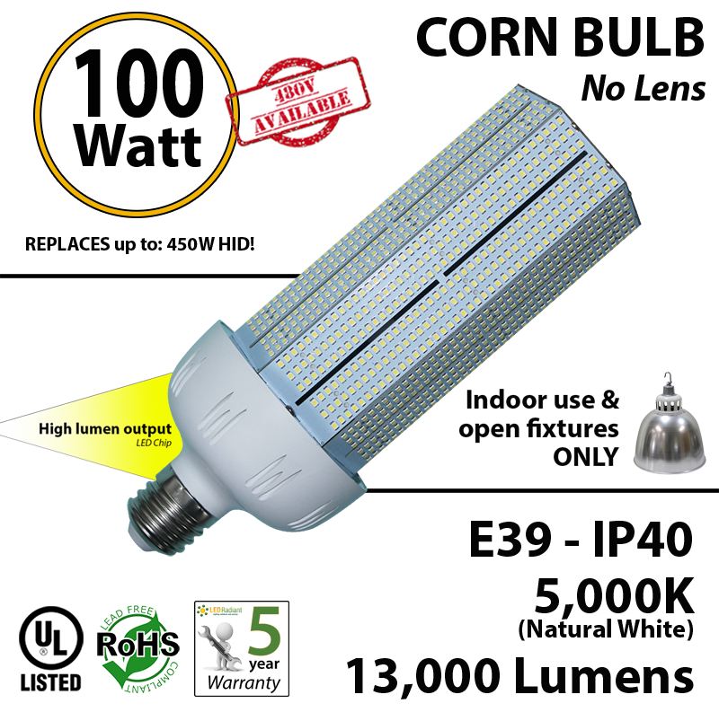  100W LED Bulb Lamp 13000Lm...