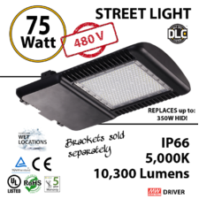  75W LED Street Light Cobra: 10300Lm 5000K UL IP66 480V