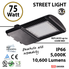  75W LED Street Light Cobra: 10600Lm 5000K UL IP66