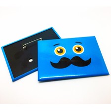  Custom Rectangle Buttons with Pin Backs, Large 