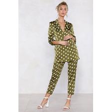 Going Somewhere Green Polka Dot Blazer