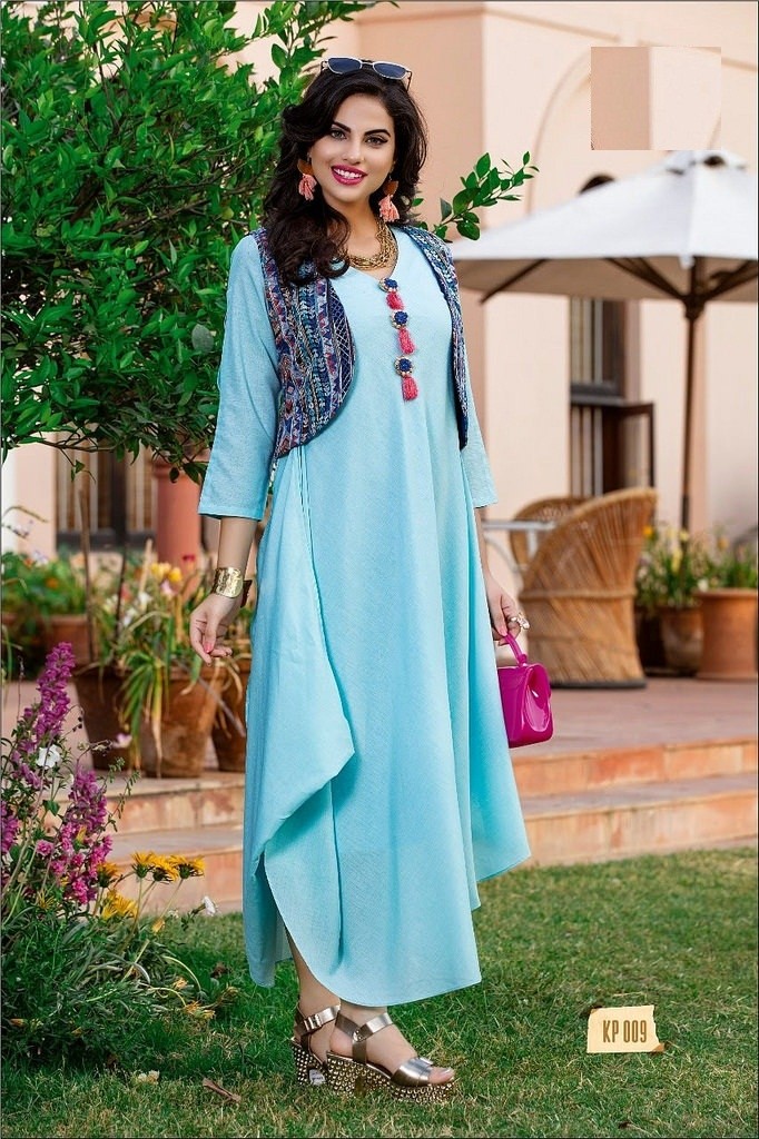 Lovely sky blue Floor Lengt...