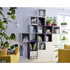 Stack them, hang them or combine them in thousands different ways. IKEA EKET open wall cabinets in neutral colors and two different depths can be moved around when needs change, or if you just want to try another combination.
