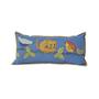 CAT WITH BIRDS PILLOW | Orange Cat On Branch, Blue Bird Pillow, Rectangular Pillow | UncommonGoods