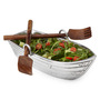 ROW BOAT SALAD BOWL WITH WOOD SERVING UTENSILS | Serving Platter, Tray, Buffet, Dinnerware, Table, Dish | UncommonGoods