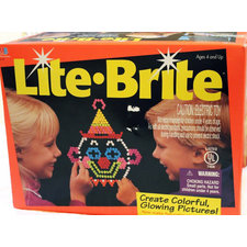 Vintage Lite Brite MIlton Bradley with Refill Sheets and Pegs
