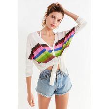 Out From Under Jojo Oversized Thermal Button-Front Top