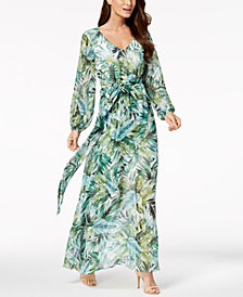 Nine West Printed Faux-Wrap...