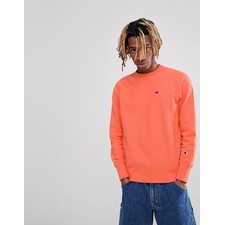 Champion Sweatshirt with Small Logo in Coral