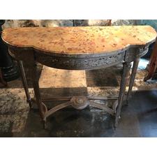 French c19 th walnut console table