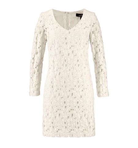 Lace dress, wool white