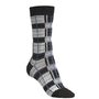Black and Grey Soft Taped Check Socks