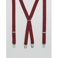  Wedding Bow Tie And Suspenders Gift Set In Burgundy