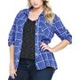 Blue Berry Designer Oversized Flannel Shirt