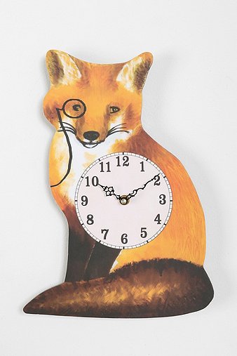 Plum & Bow Fox Wall Clock