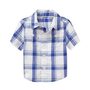 Bright Indigo Checked Baby Shirts