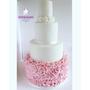 Pink Ruffle Four Tier Wedding Cake » Wedding Cakes »