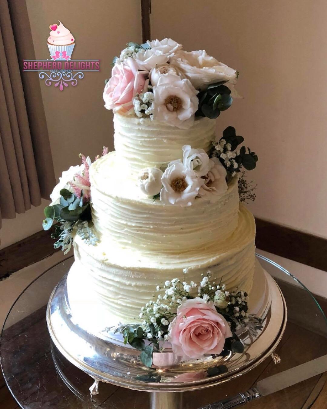 Three Tier Fresh Flower Wed...