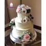 Three Tier Fresh Flower Wedding Cake » Wedding Cakes »