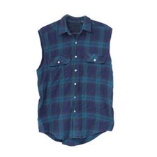 Atlantic Blue Flannel Vest