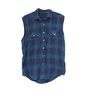 Atlantic Blue Flannel Vest