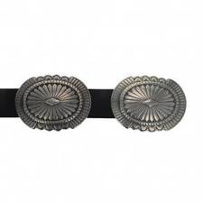 Get one of a Kind Nickel Leather Concho Belts