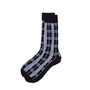 Blue and Black Check Socks