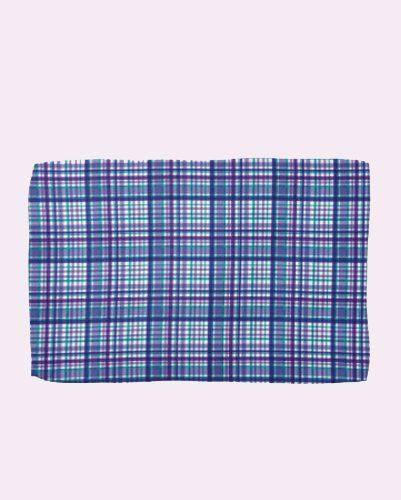 Dramatic Blue Check Towel