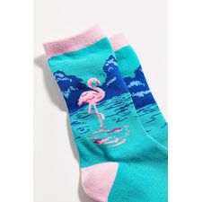 Slide View: 2: Flamingo Scene Sock