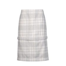 Acid Wash Grey and White Check Flannel Skirt