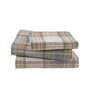 Ashen Sunshine Checked Flannel Bed Sheet