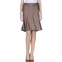 Auburn Sway Pleat Check Flannel Skirt