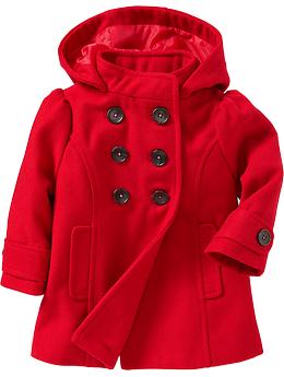 Hooded Wool-Blend Peacoats for Baby | Old Navy