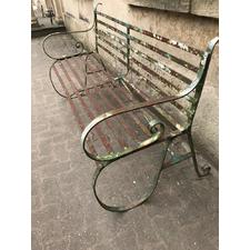 C19 th wrought iron bench.