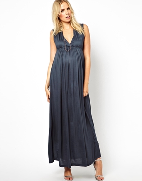 Image 1 of French Connection Maternity Drape Maxi Dress