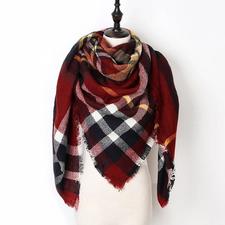 New Fashion Winter Scarf Women 2018 TriangLens Warm Plaid Scarf Luxury - CHICO AND SIMBA