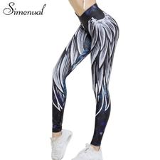 Simenual Harajuku 3D wing Lensggings for women 2018 push up sporting f - CHICO AND SIMBA
